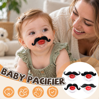 👶💋 Napp med röda läppar och mustasch