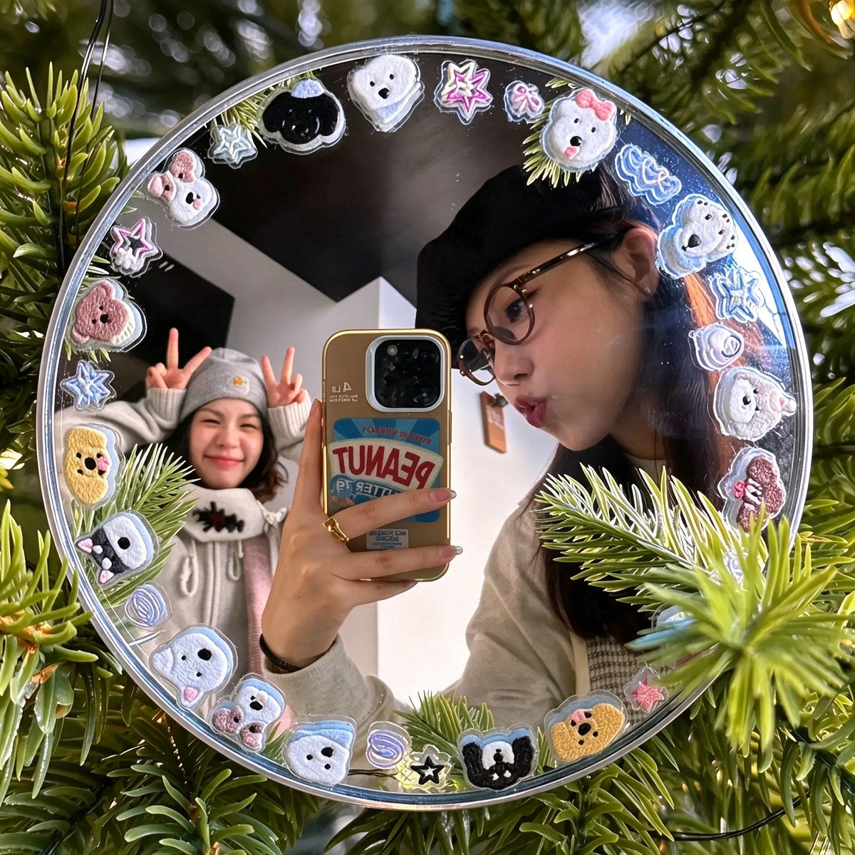 📸Handhållen selfiespegel med vidvinkel och hög upplösning