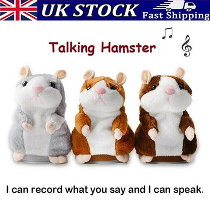 🐹 Pratsam hamsterknuffel – upprepar det du säger (15 cm) – 3 färger + julutgåva ✨🎄