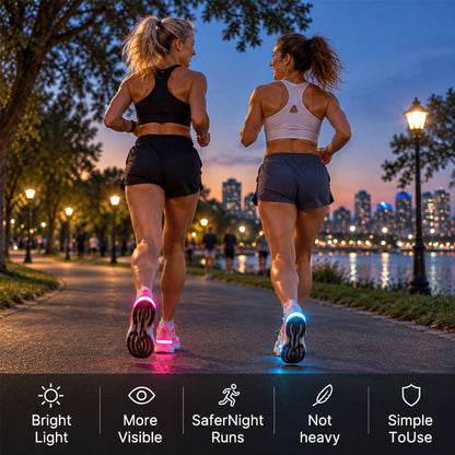 🏃‍♂️💡 LED-hälbelysning för skor – synlighetsljus för löpning och promenader