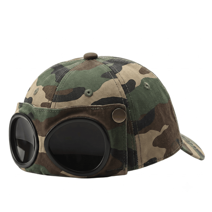 🤣 Baseballkeps i aviatorstil — unika fack för solglasögon och vintage-detaljer i metall! 🧢✨