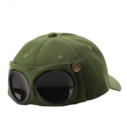 🤣 Baseballkeps i aviatorstil — unika fack för solglasögon och vintage-detaljer i metall! 🧢✨
