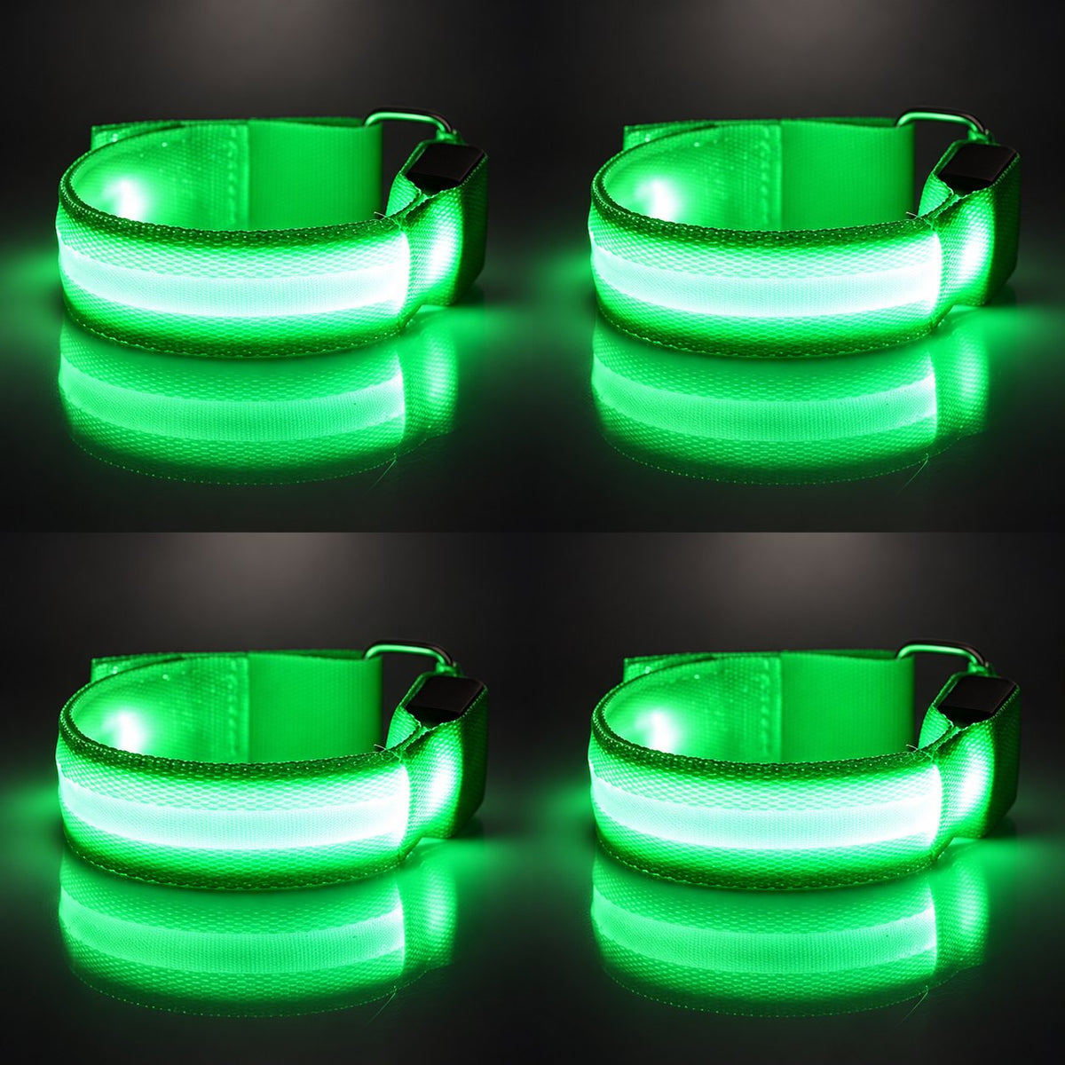 LED-benremmar för häst – 4-pack | Knappcellsbatteri för nattridning ✨