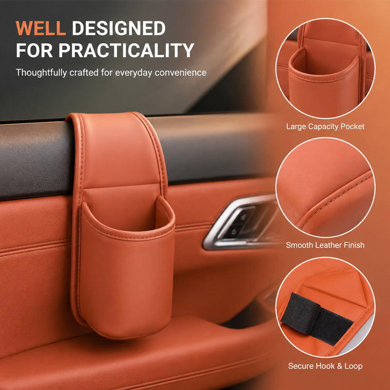 🚗 Multifunktionell förvaringsficka för bildörren: Kopphållare och mobilhållare för bilens interiör! ✨