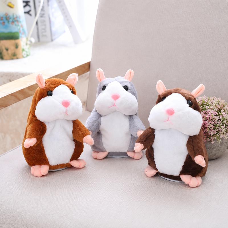 🐹 Pratsam hamsterknuffel – upprepar det du säger (15 cm) – 3 färger + julutgåva ✨🎄