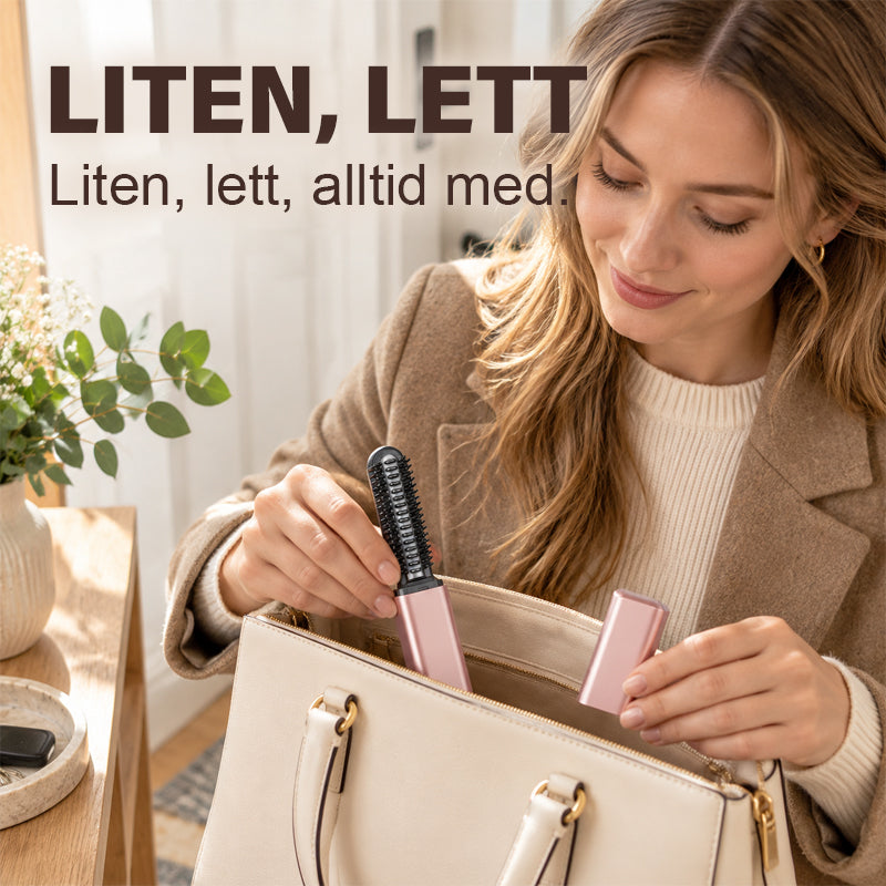 Mini portabel elektrisk locktång för lugg💇‍♀️✨