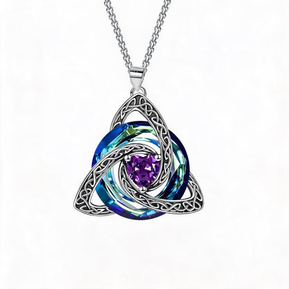 ✨ Födelsestenskycke med keltisk triquetra – en meningsfull symbol för kärlek och samhörighet ❤️