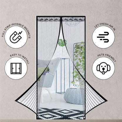 🦟 Håll skadedjur borta – installeras på 2 minuter! Dörrgardinen av magnetiskt nät! 🚪✨