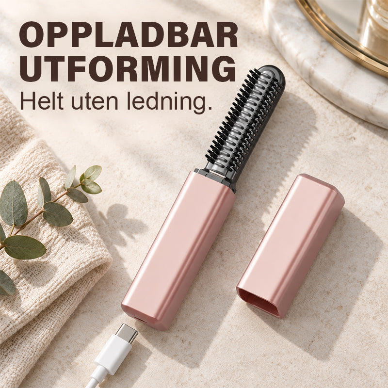 Mini portabel elektrisk locktång för lugg💇‍♀️✨