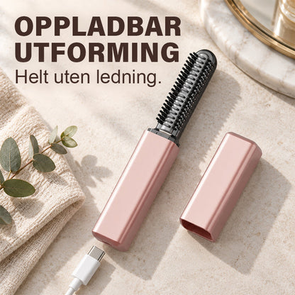 Mini portabel elektrisk locktång för lugg💇‍♀️✨