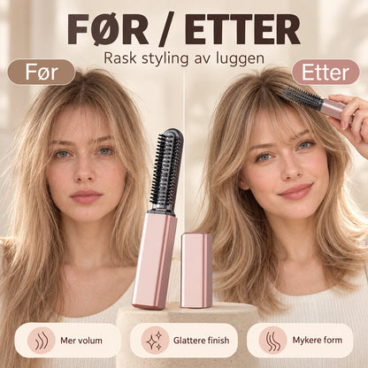 Mini portabel elektrisk locktång för lugg💇‍♀️✨