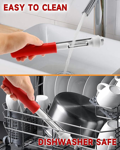 🍎 2-i-1-verktyg i rostfritt stål för att ta bort kärnhuset ur äpplen: Ta bort kärnhuset med ett enda handgrepp! ✨