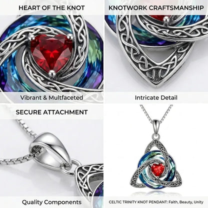 ✨ Födelsestenskycke med keltisk triquetra – en meningsfull symbol för kärlek och samhörighet ❤️