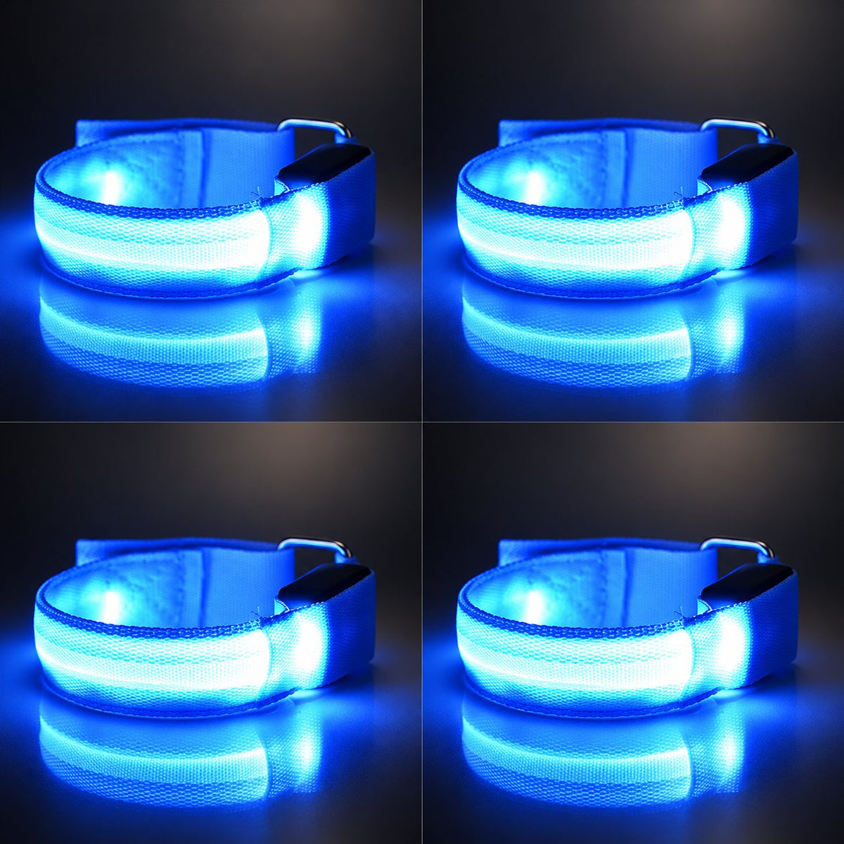 LED-benremmar för häst – 4-pack | Knappcellsbatteri för nattridning ✨
