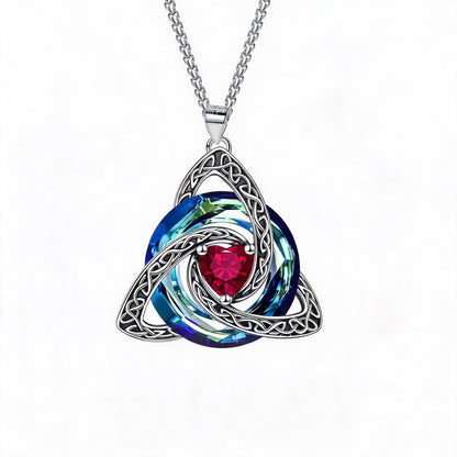 ✨ Födelsestenskycke med keltisk triquetra – en meningsfull symbol för kärlek och samhörighet ❤️