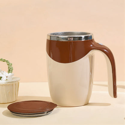 ☕ Automatisk självomrörande kaffemugg med lock – portabel magnetisk mixmugg