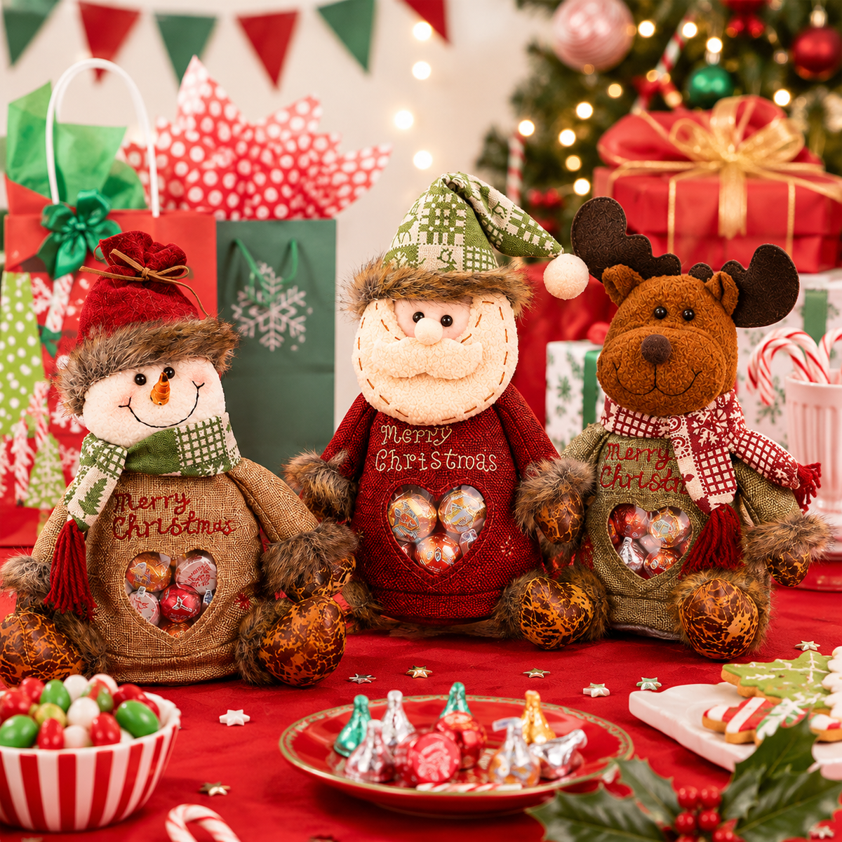 🎄🎅 Fyll den med julstämning — Kollektion med festliga presentpåsar