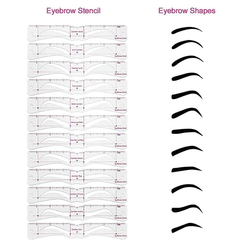 ✨💕 12 Shapes, One Perfect Brow — Eyebrow Stencil Kit
