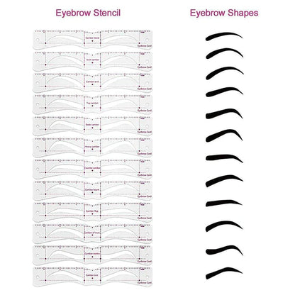 ✨💕 12 Shapes, One Perfect Brow — Eyebrow Stencil Kit
