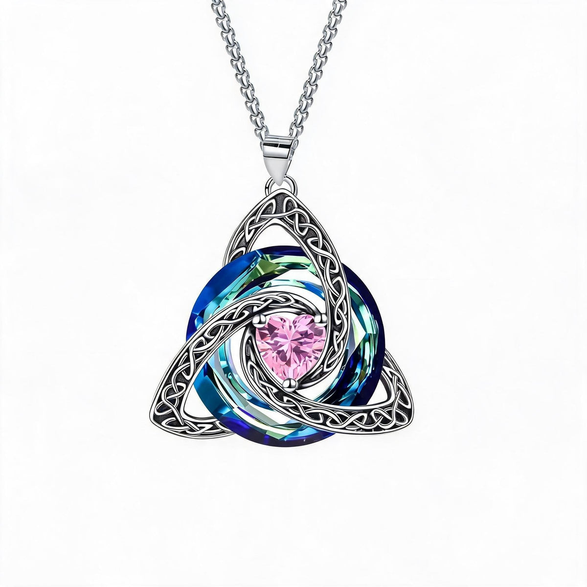 ✨ Födelsestenskycke med keltisk triquetra – en meningsfull symbol för kärlek och samhörighet ❤️