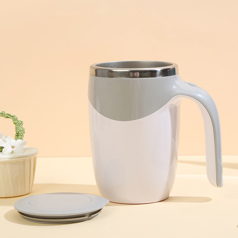 ☕ Automatisk självomrörande kaffemugg med lock – portabel magnetisk mixmugg