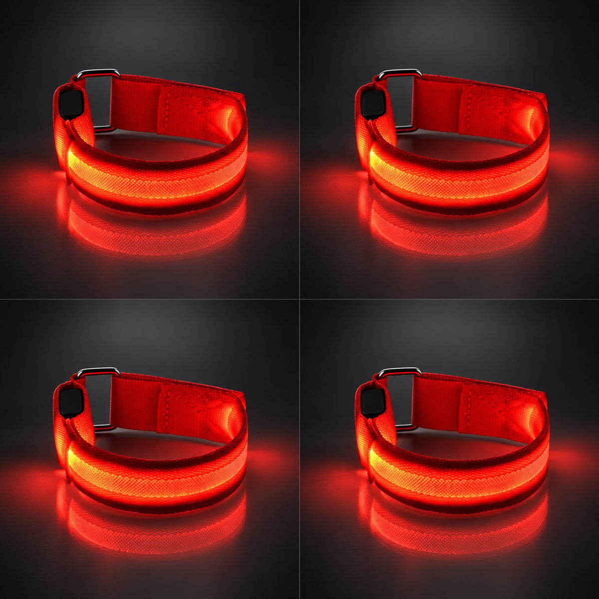 LED-benremmar för häst – 4-pack | Knappcellsbatteri för nattridning ✨