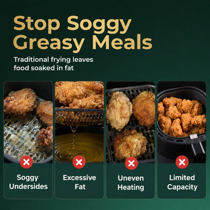 🔥🥘 Rostfritt stålgaller till luftfritösen – Krispigt utan ansträngning