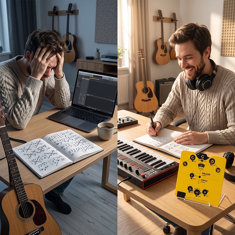 🎵 Circle of Fifths – set med hjul för musikteori: Ett visuellt verktyg för ackord och låtskrivning! ✨