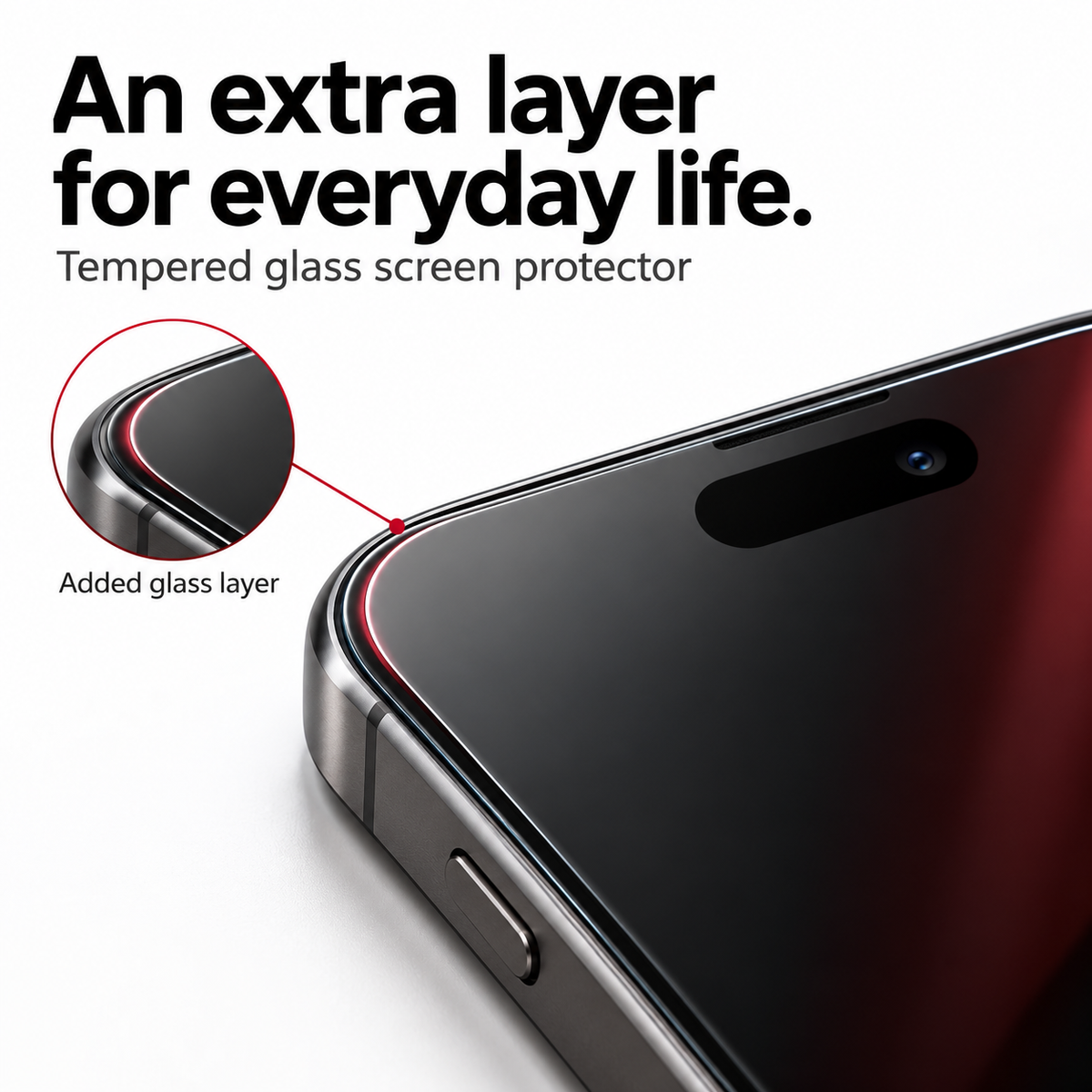📱✨ Rödschimmer sekretesshärdat glasskärmsskydd för iPhone