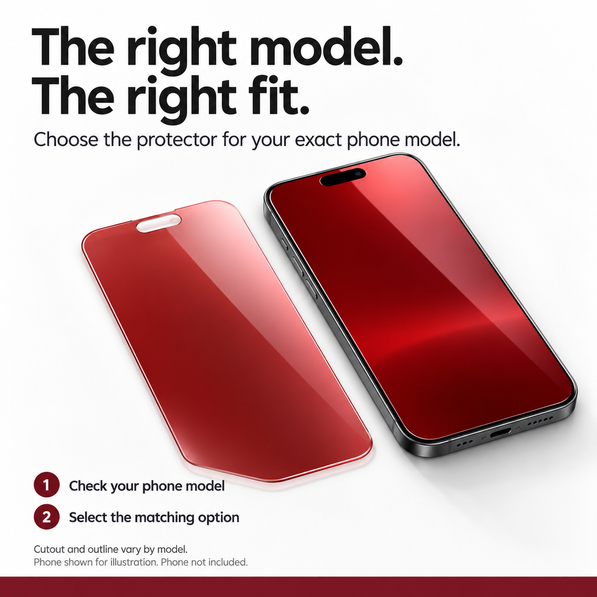 📱✨ Rödschimmer sekretesshärdat glasskärmsskydd för iPhone