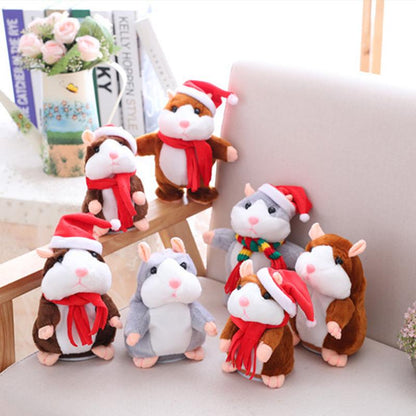 🐹 Pratsam hamsterknuffel – upprepar det du säger (15 cm) – 3 färger + julutgåva ✨🎄