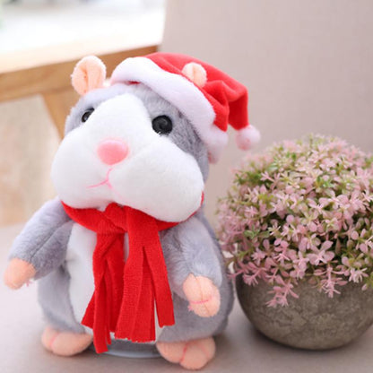 🐹 Pratsam hamsterknuffel – upprepar det du säger (15 cm) – 3 färger + julutgåva ✨🎄