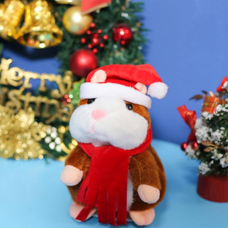 🐹 Pratsam hamsterknuffel – upprepar det du säger (15 cm) – 3 färger + julutgåva ✨🎄
