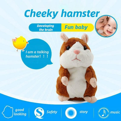 🐹 Pratsam hamsterknuffel – upprepar det du säger (15 cm) – 3 färger + julutgåva ✨🎄