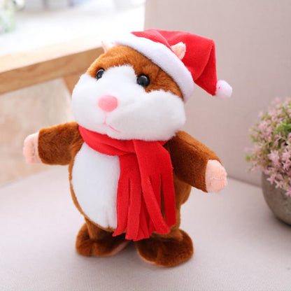 🐹 Pratsam hamsterknuffel – upprepar det du säger (15 cm) – 3 färger + julutgåva ✨🎄
