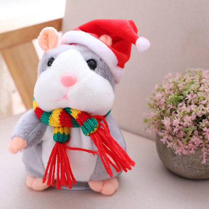 🐹 Pratsam hamsterknuffel – upprepar det du säger (15 cm) – 3 färger + julutgåva ✨🎄