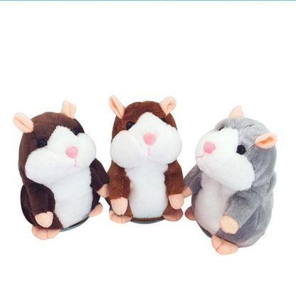 🐹 Pratsam hamsterknuffel – upprepar det du säger (15 cm) – 3 färger + julutgåva ✨🎄