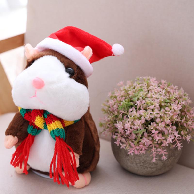 🐹 Pratsam hamsterknuffel – upprepar det du säger (15 cm) – 3 färger + julutgåva ✨🎄