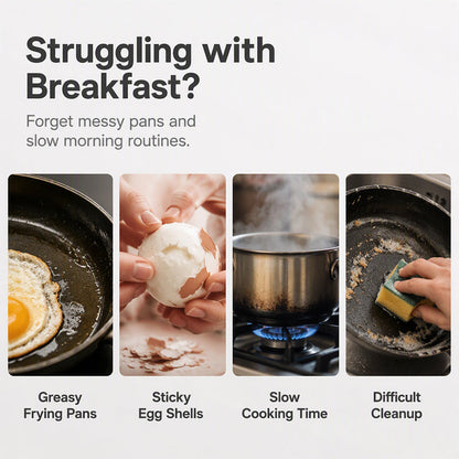 🍳 Dubbel äggkokare och ångkokare för mikrovågsugn: En snabb och hälsosam frukosttillverkare! ⚡