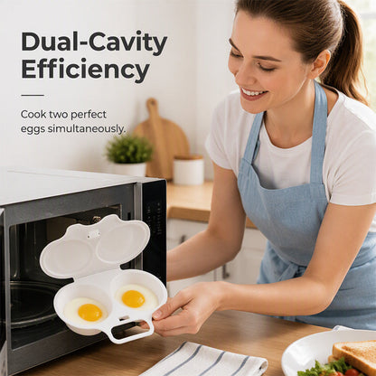 🍳 Dubbel äggkokare och ångkokare för mikrovågsugn: En snabb och hälsosam frukosttillverkare! ⚡