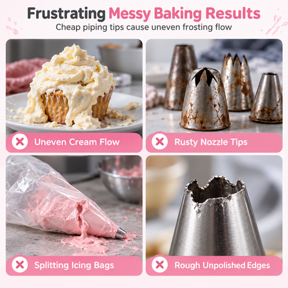 🎂🧁 Spritsmunnstycken i olika former för tårtdekoration